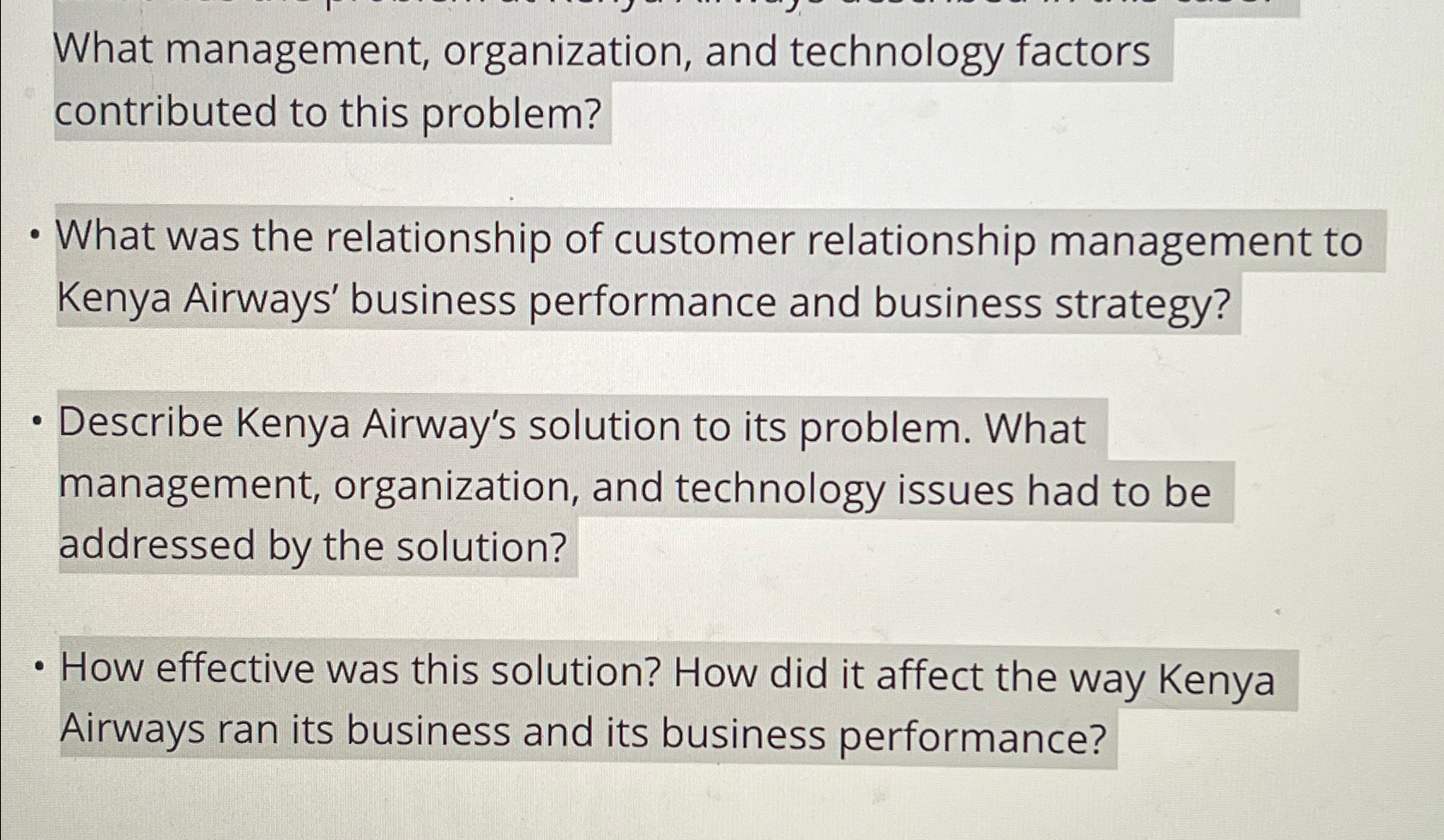  What management, organization, and technology factors contributed to this problem? -What