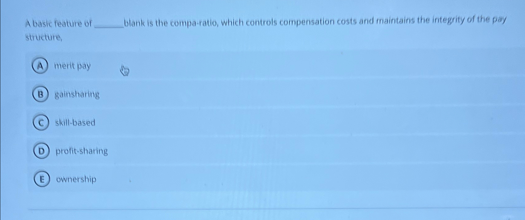  A basic feature of blank is the compa-ratio, which controls compensation