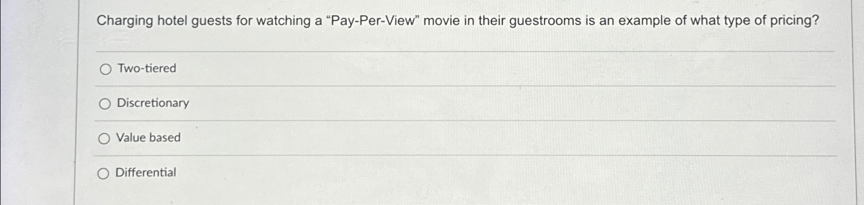  Charging hotel guests for watching a "Pay-Per-View" movie in their guestrooms