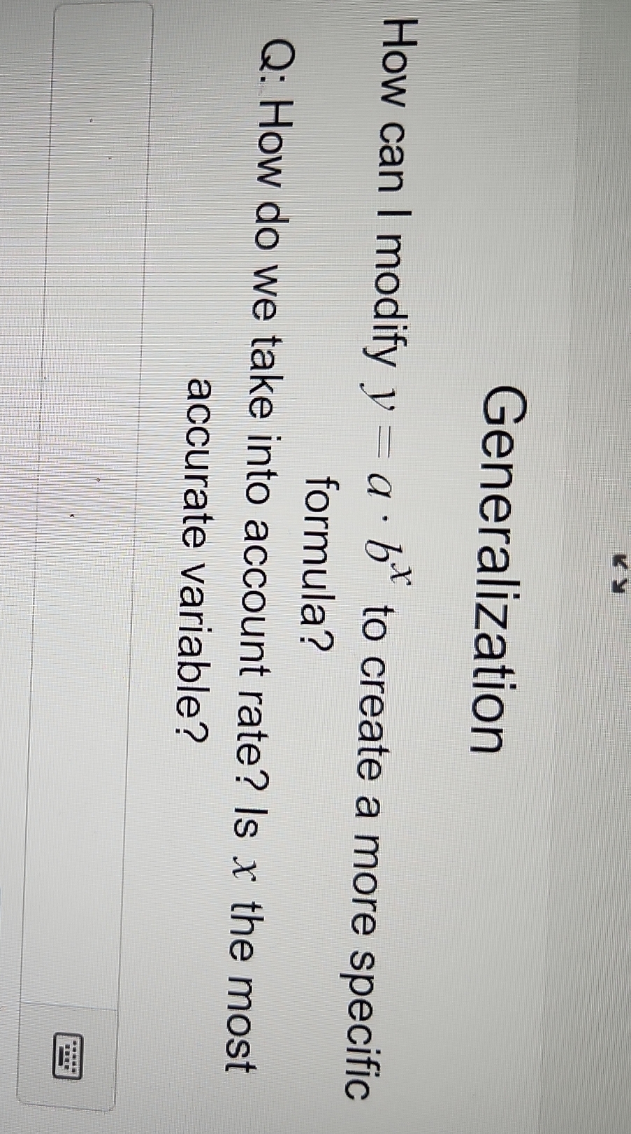  Generalization How can I modify v = a . b" to