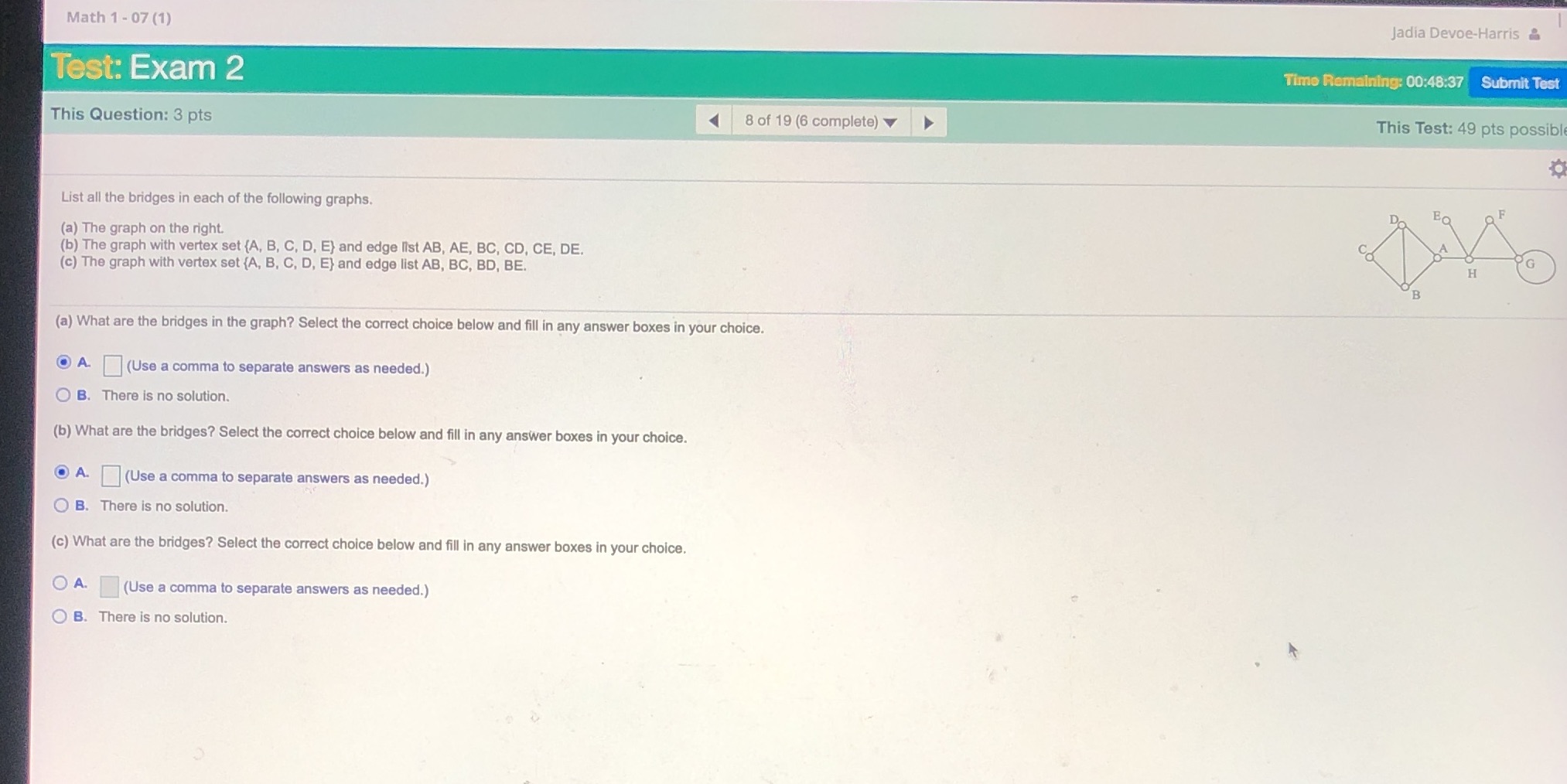  Math 1 - 07 (1) Jadia Devoe-Harris & Test: Exam 2