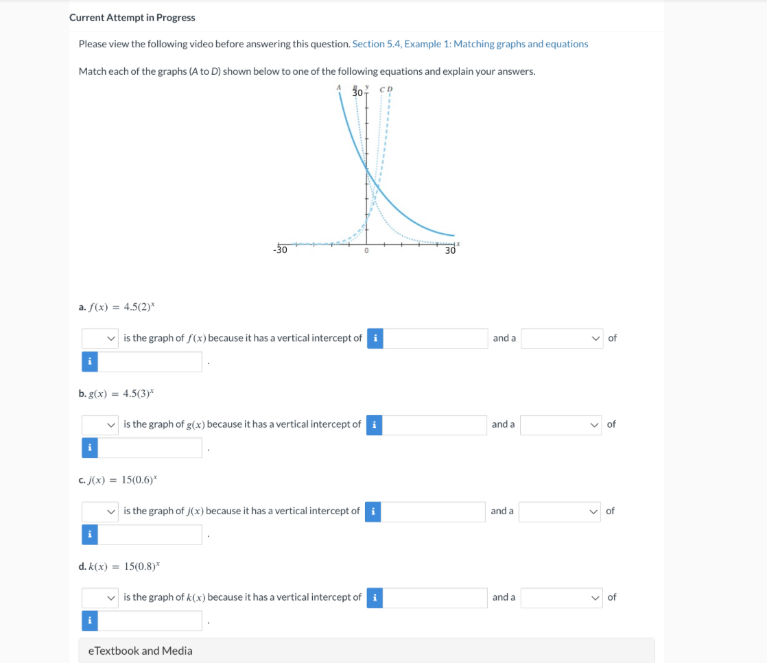  Current Attempt in Progress Please View the following video before answering