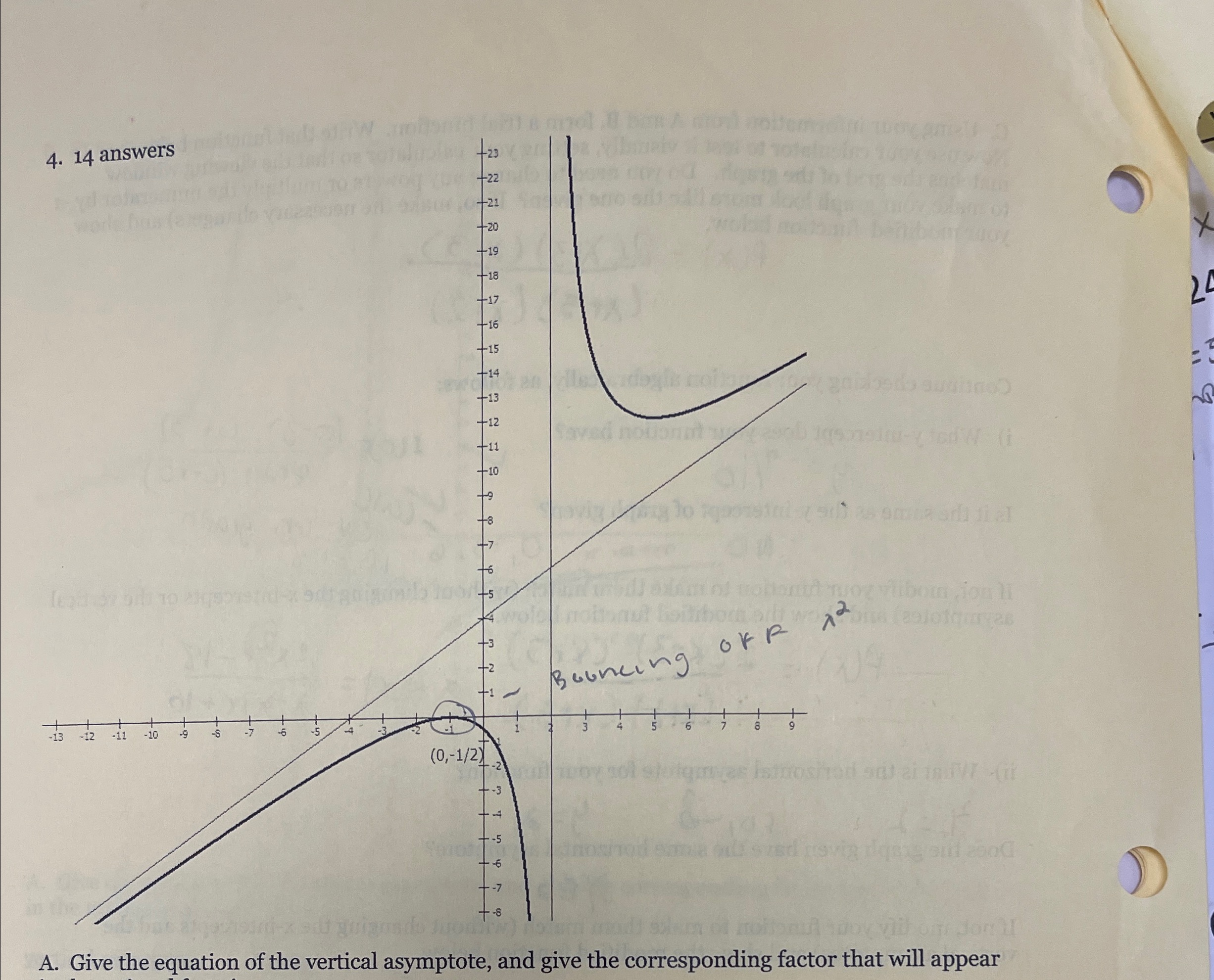 function below Now use your calculator to test it visually, setting your