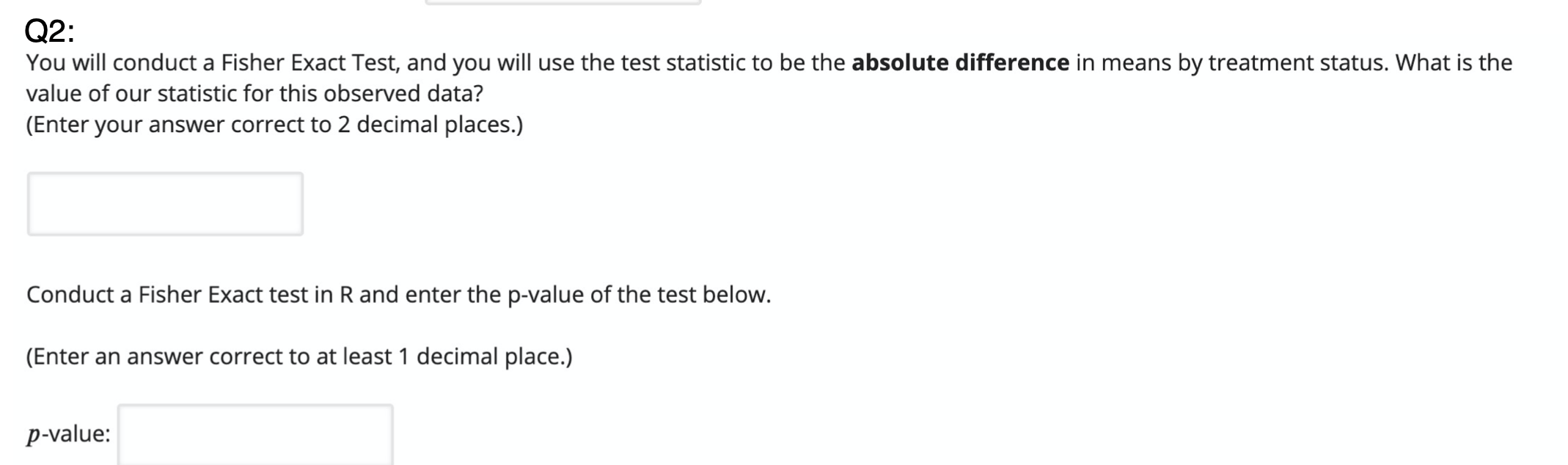 the effects of a drug on body temperature. We have six observations