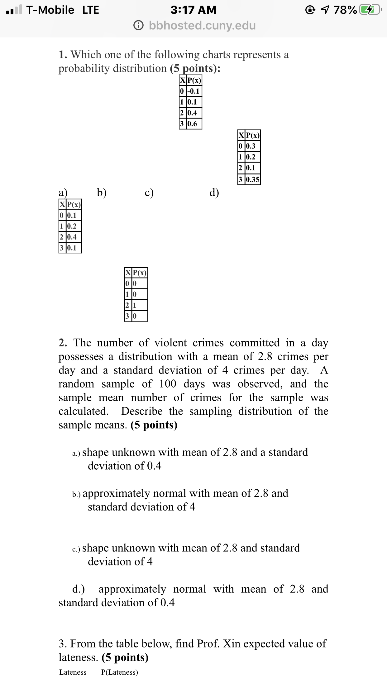This md hasin please solve this question .. T-Mobile LTE 3:17 AM