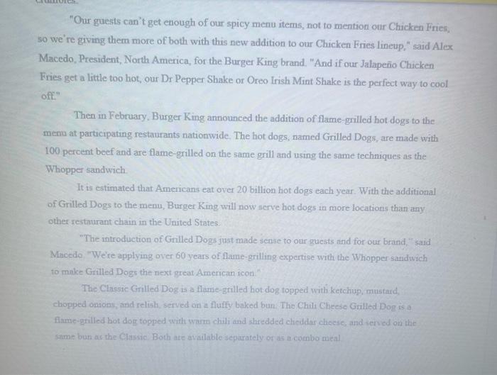 cooks were busy in the Burger King kitchen in 2016. Every few