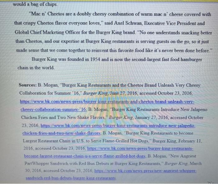 to try out. At the end of January 2016, Burger King introduced