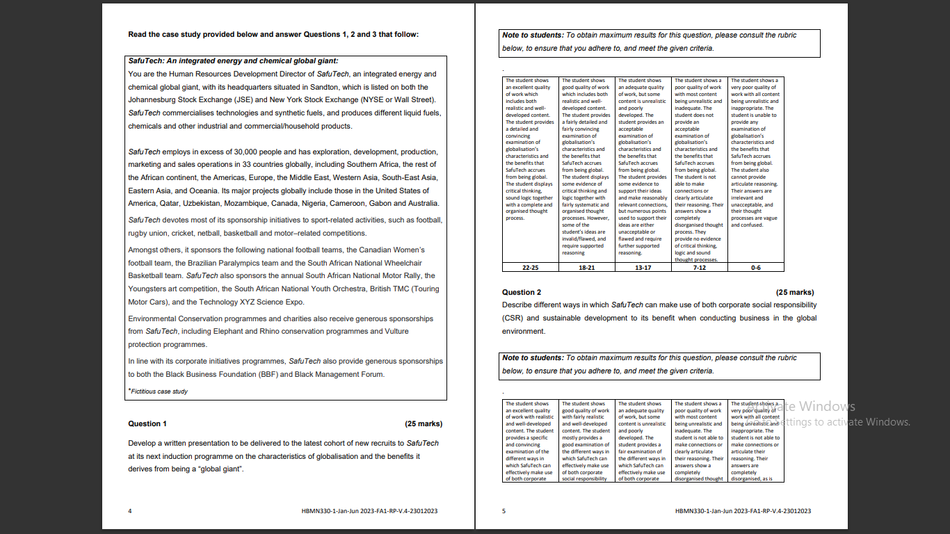 Read the case study provided below and answer Questions 1, 2