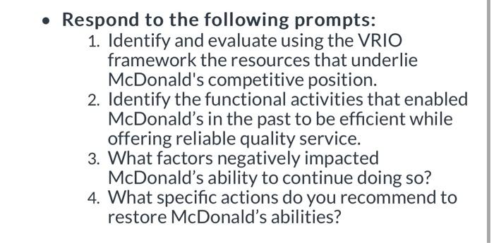 - Respond to the following prompts: 1. Identify and evaluate using the