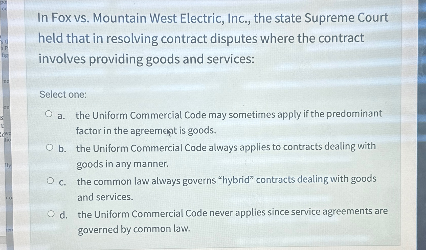  In Fox vs. Mountain West Electric, Inc., the state Supreme Court