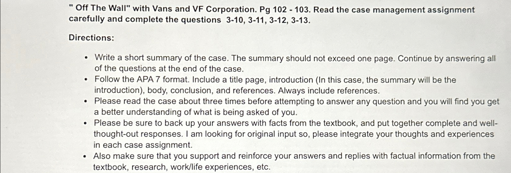  " Off The Wall" with Vans and VF Corporation. Pg 102-103.