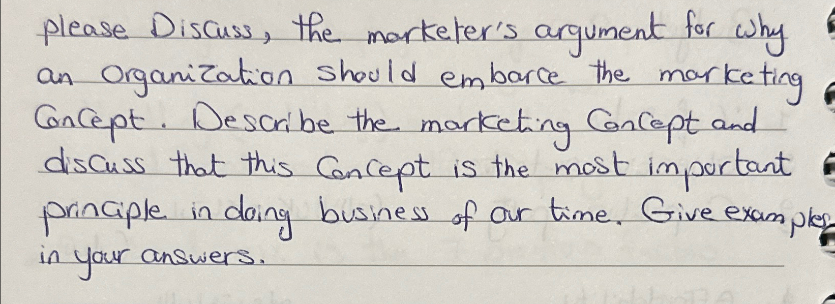  please Discuss, the marketer's argument for why an organization should embarce