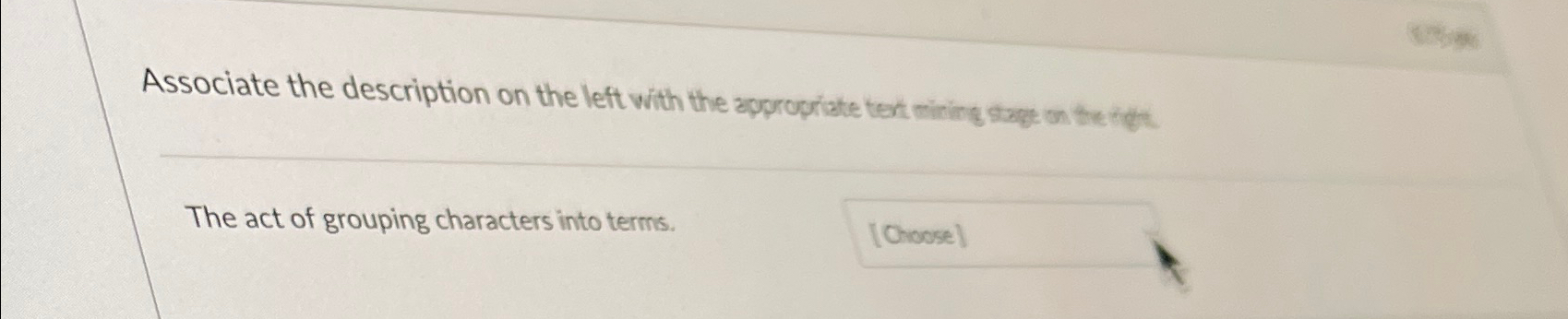  Associate the description on the left with the appropriate tert miring