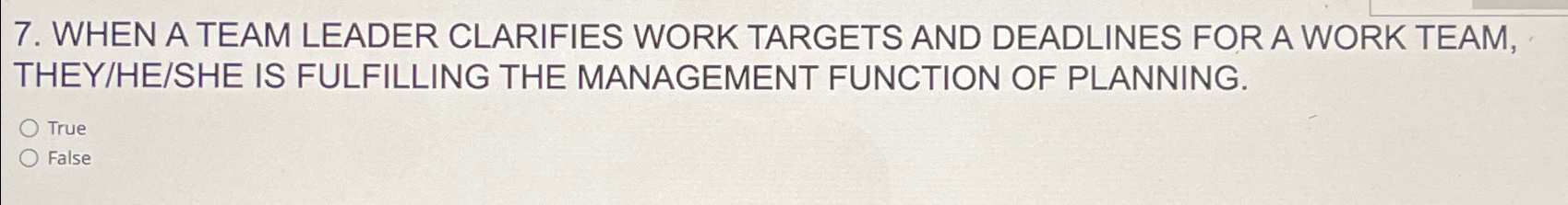  WHEN A TEAM LEADER CLARIFIES WORK TARGETS AND DEADLINES FOR A