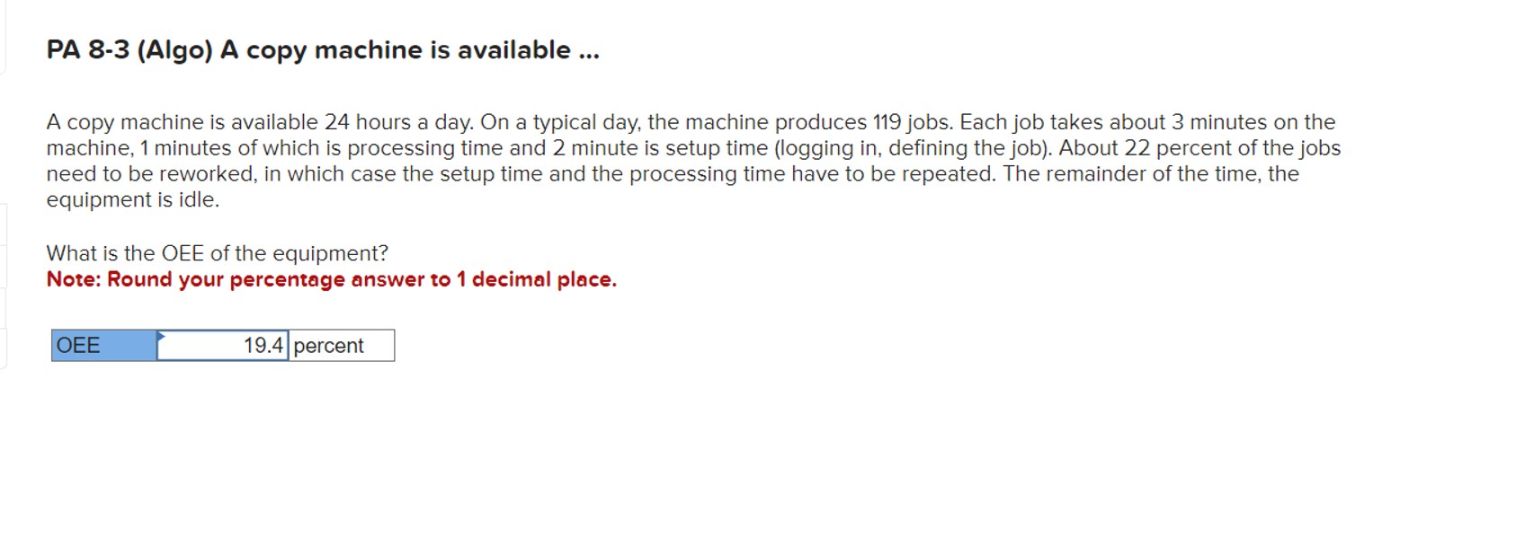  PA 8-3(Algo) A copy machine is available ... A copy machine