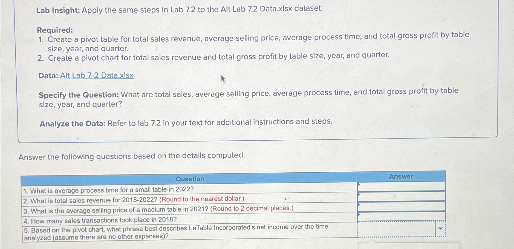  Lab Insight: Apply the same steps in Lab 7.2 to the