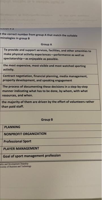 2: choose the right answer 1. Sport managers are more involved in