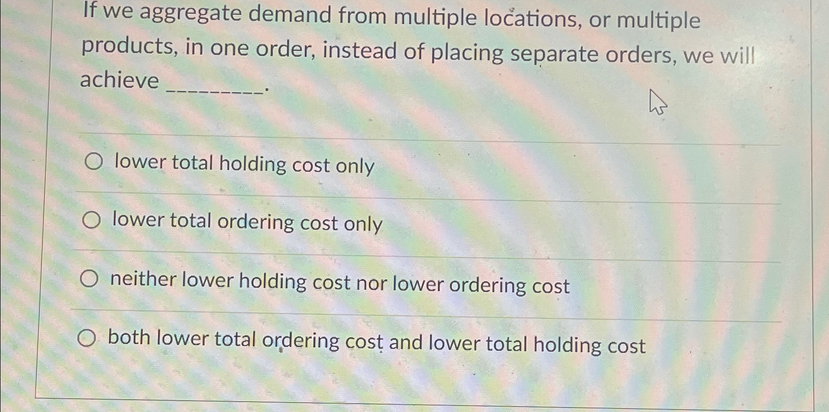  If we aggregate demand from multiple locations, or multiple products, in