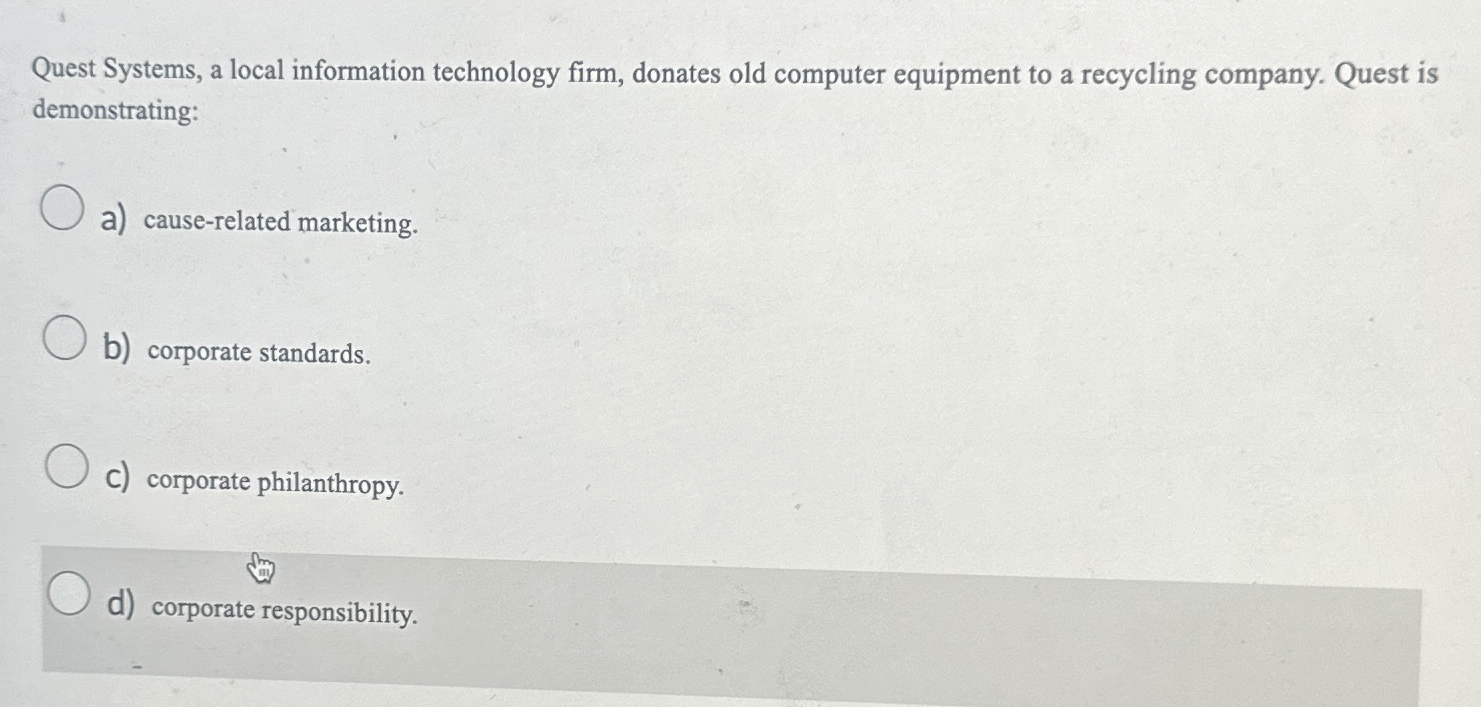  Quest Systems, a local information technology firm, donates old computer equipment