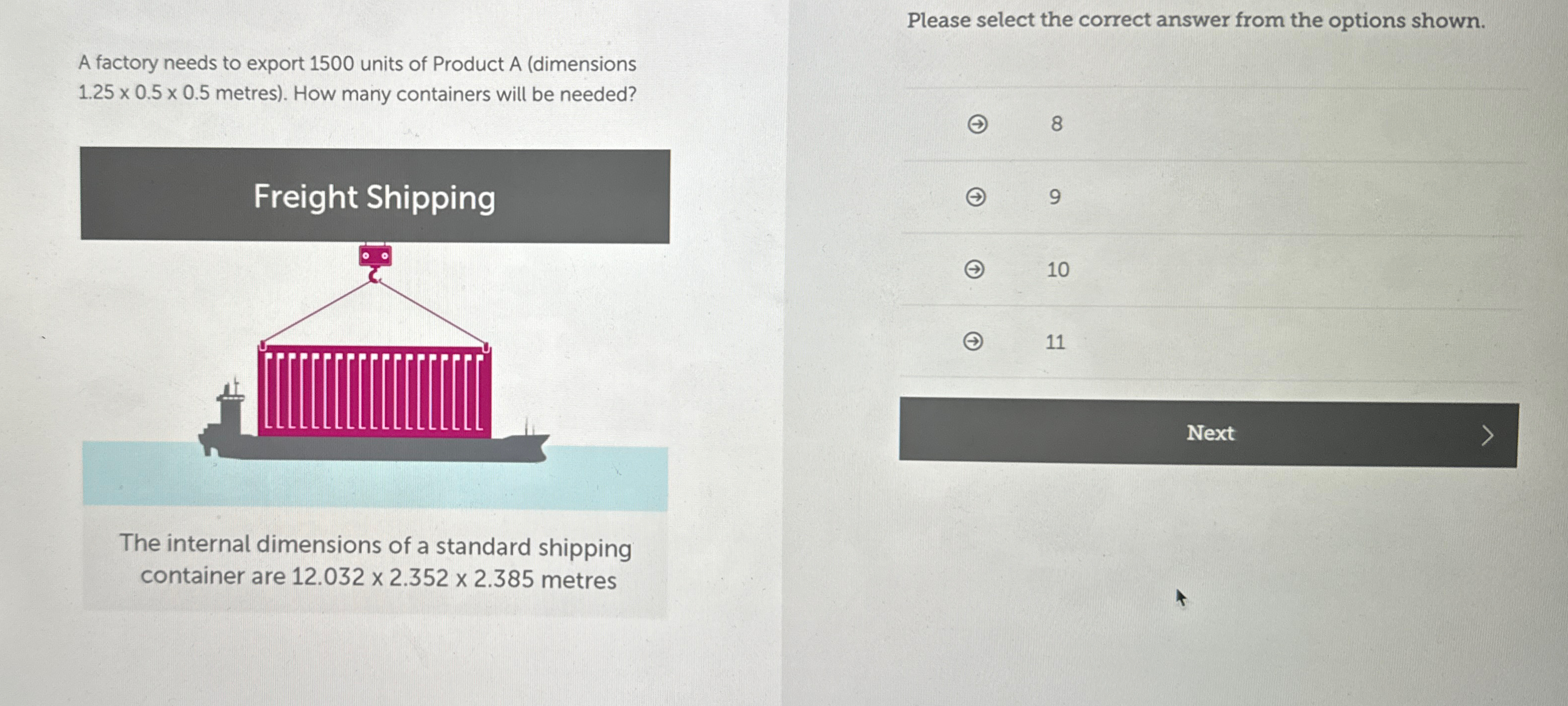  Please select the correct answer from the options shown. A factory