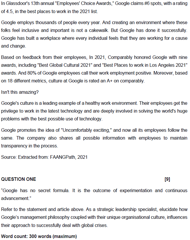 GOOGLE - A TECH TITAN WITH THE BEST CORPORATE CULTURE. The tech