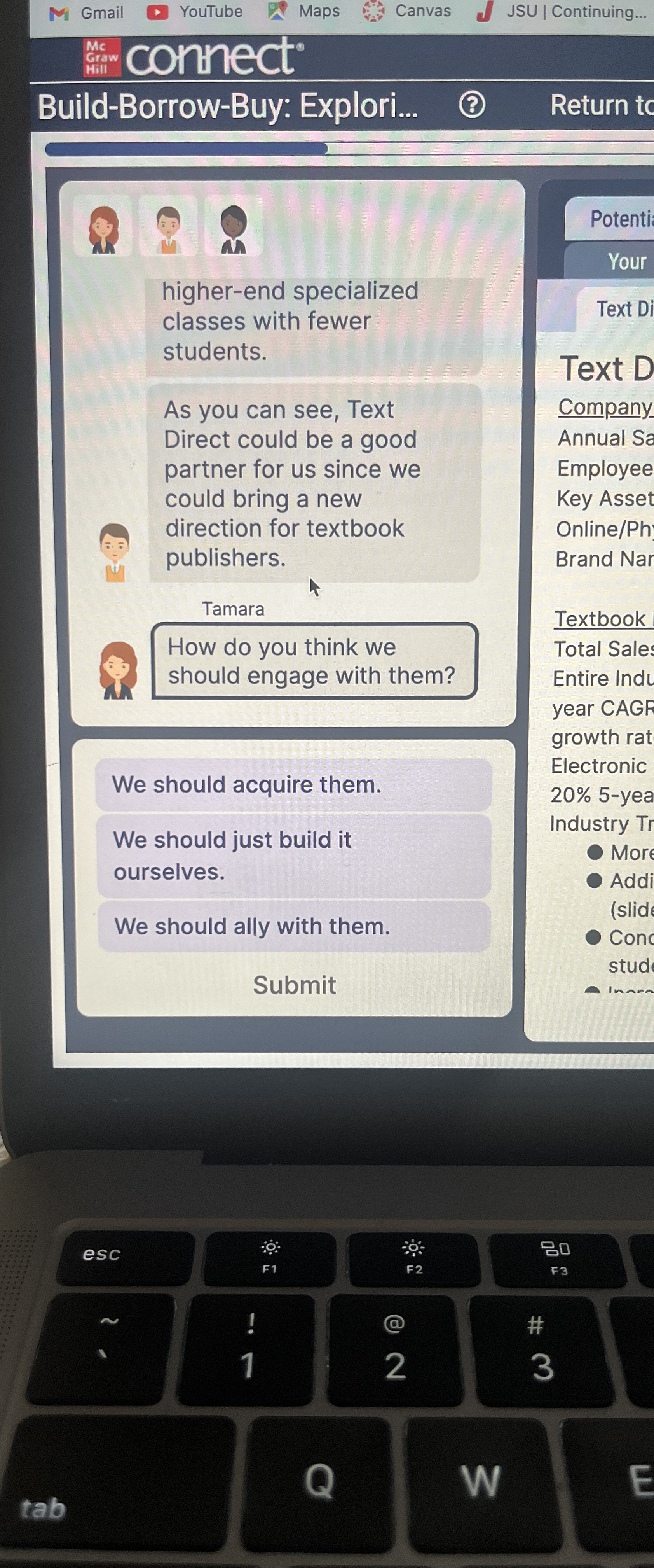  M Gmail YouTube Maps Canvas JSU | Continuing... Me connect Build-Borrow-Buy: