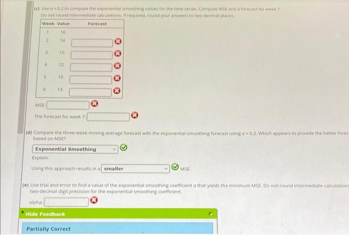 moving average for this ume series. Compute MSt and a forbcathor weGk?