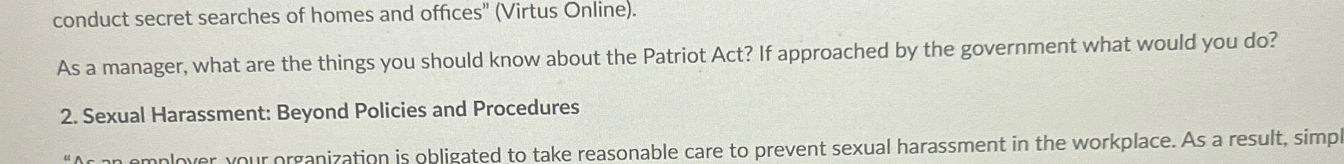  As a manager, what are the things you should know about