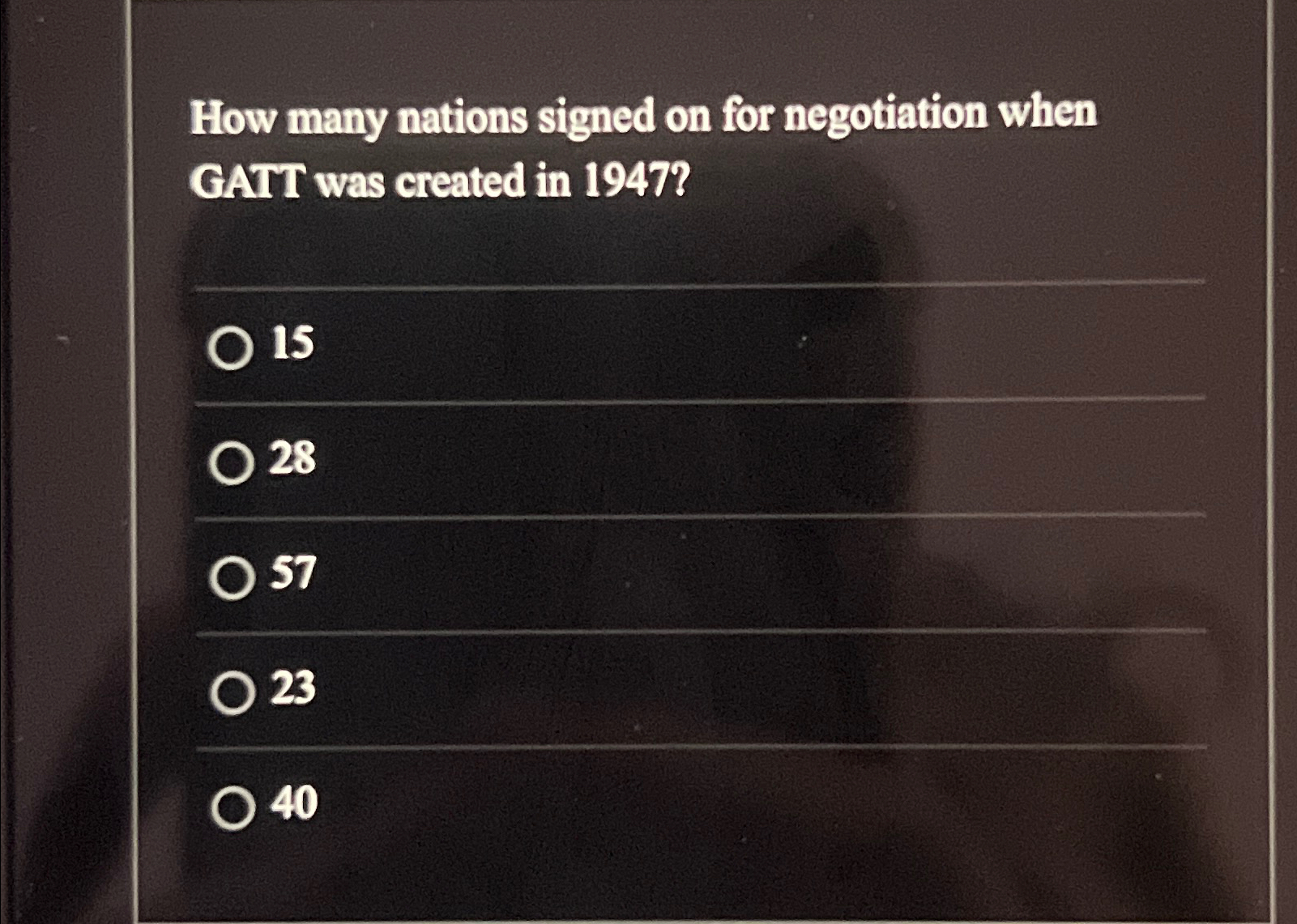  How many nations signed on for negotiation when GATT was created