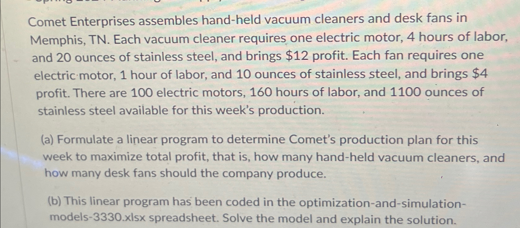 Comet Enterprises assembles hand-held vacuum cleaners and desk fans in Memphis,
