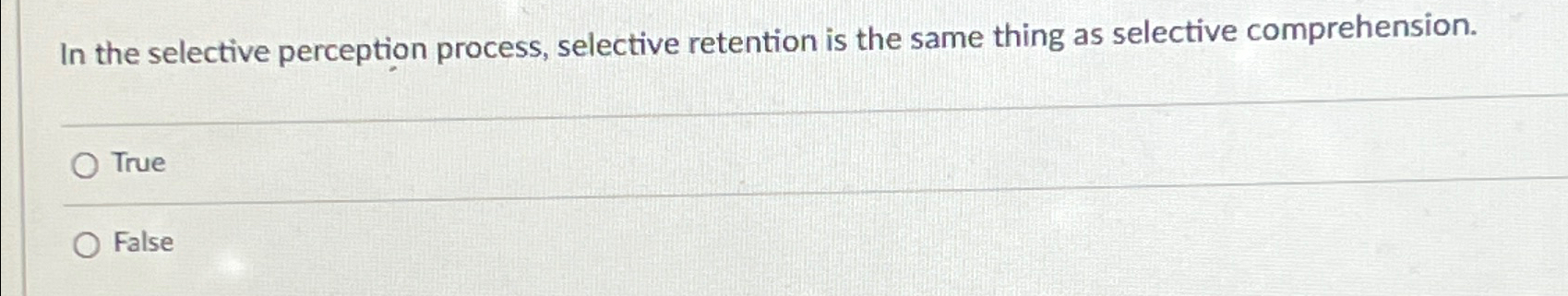  In the selective perception process, selective retention is the same thing