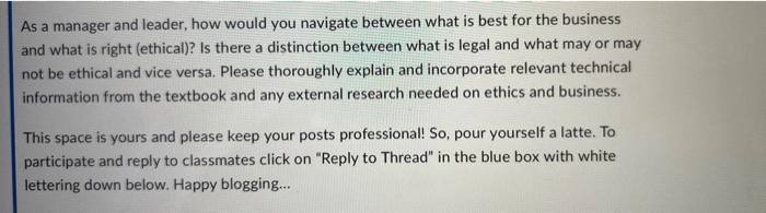  please help asap As a manager and leader, how would you