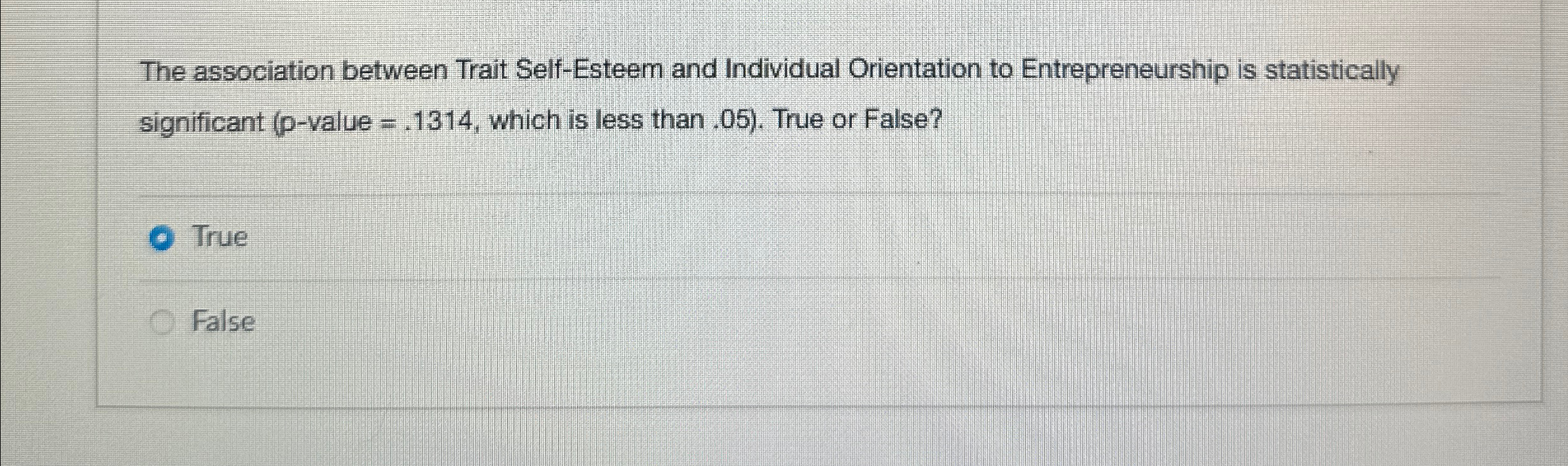  The association between Trait Self-Esteem and Individual Orientation to Entrepreneurship is