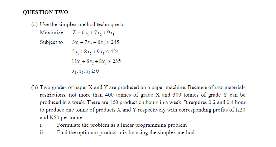  QUESTIONFOUR A project has the following characteristics: (a) Construct the network