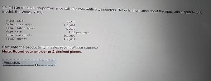  Sailmaster makes high-performance sails for competitive windsurfers. Below is information about