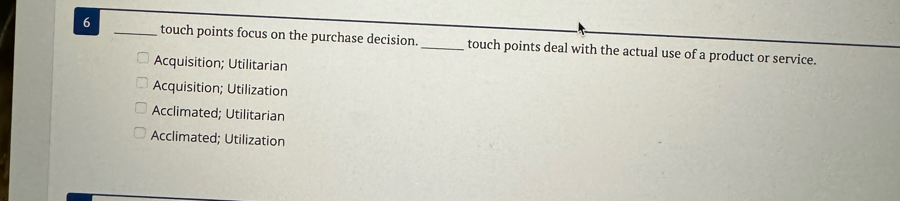 6 touch points focus on the purchase decision. touch points deal