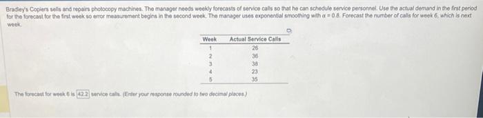 please help!! this answer is not right Bradieys Copiers sells and repain