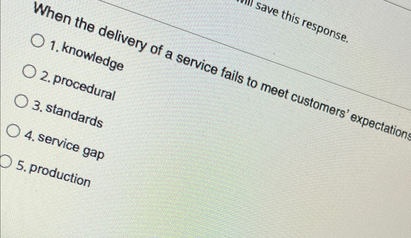  know procedural standards service gap production 