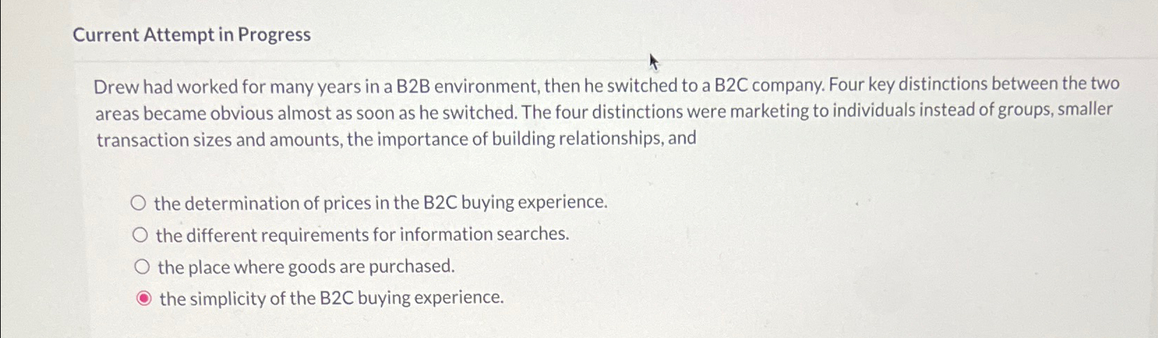  Current Attempt in Progress Drew had worked for many years in