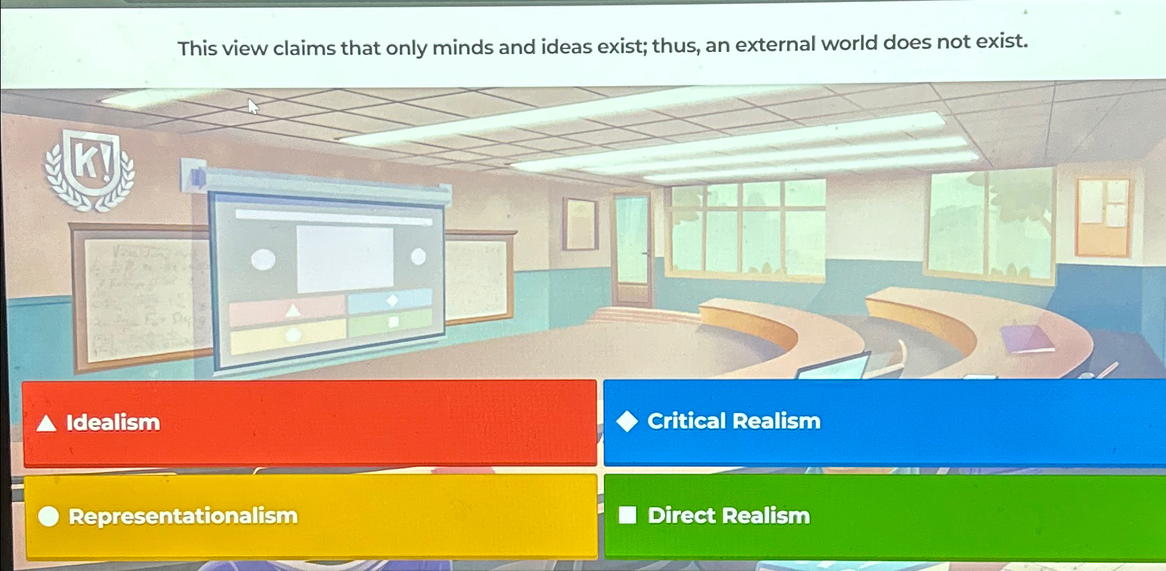  This view claims that only minds and ideas exist; thus, an