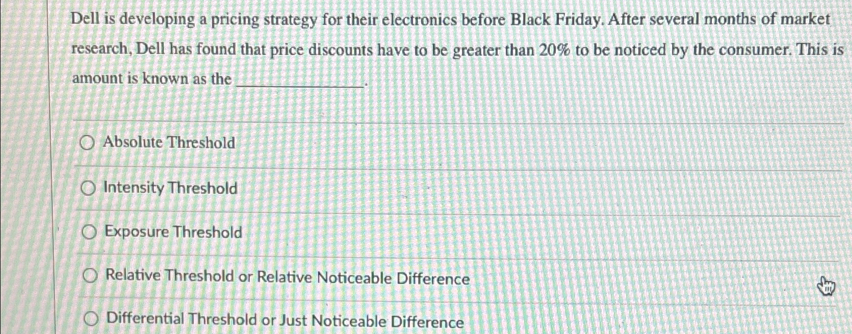  Dell is developing a pricing strategy for their electronics before Black