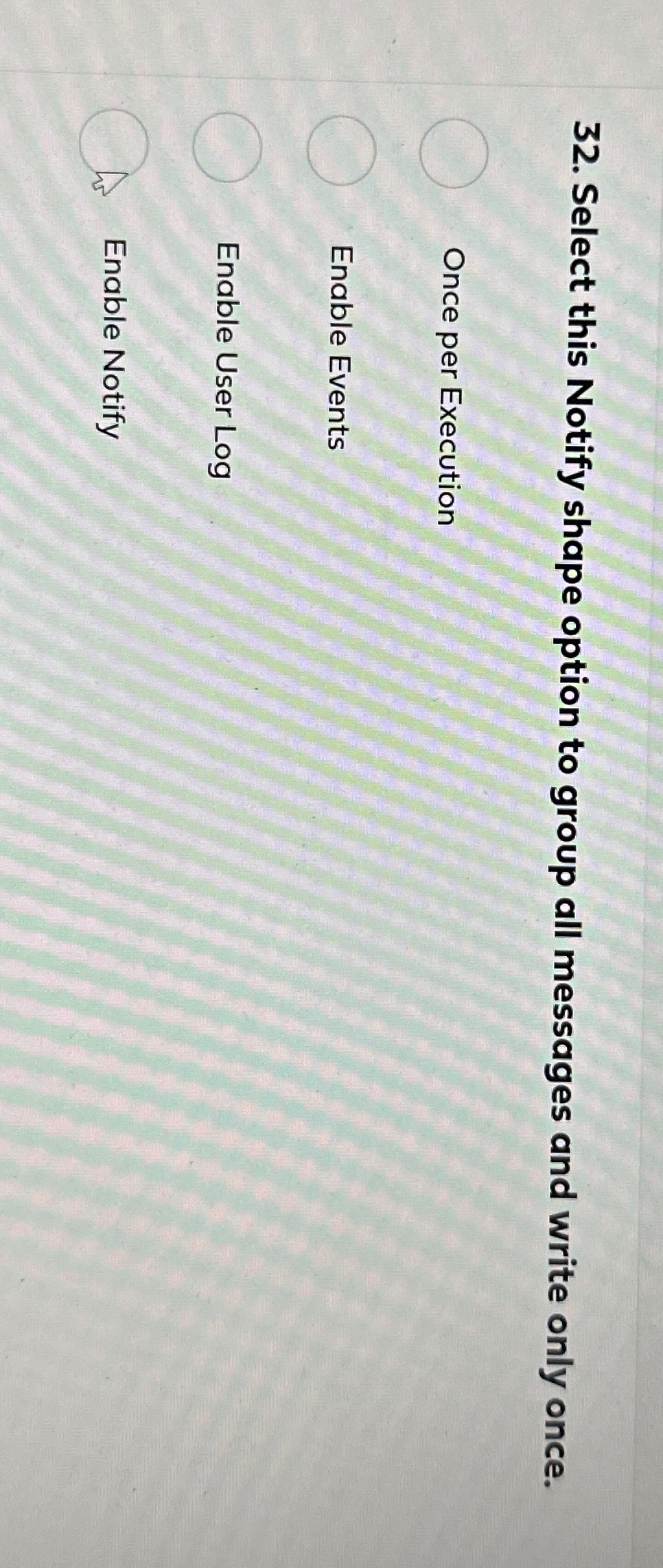  Select this Notify shape option to group all messages and write