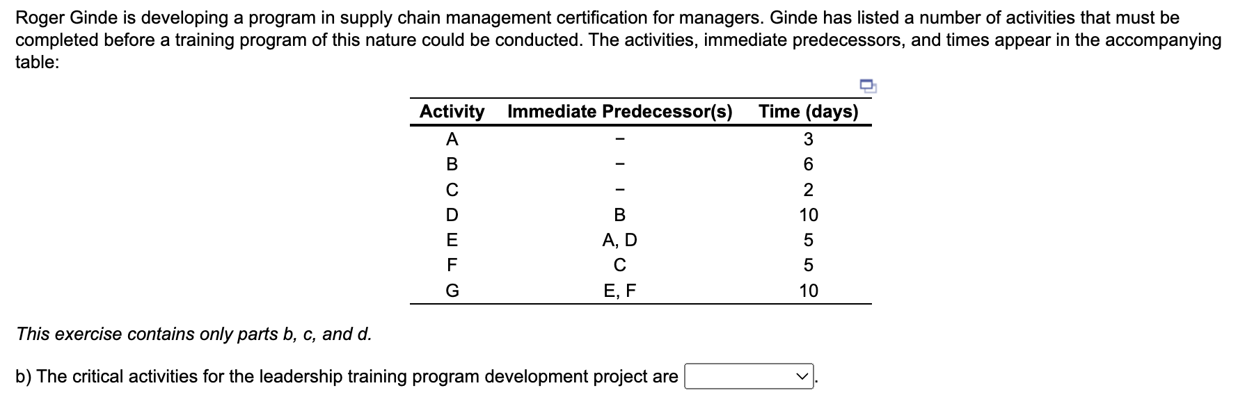 Roger Ginde is developing a program in supply chain management certification