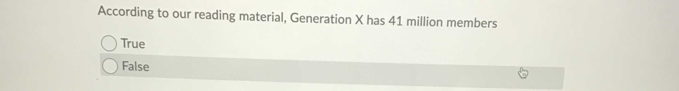  According to our reading material, Generation x has 41 million members