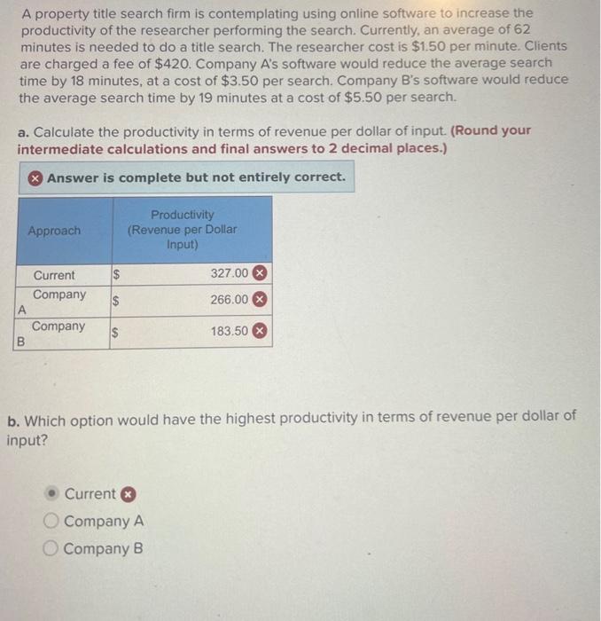  A property title search firm is contemplating using online software to