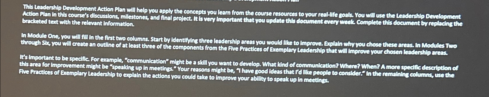  This Leadership Development Action Plan will help you apply the concepts