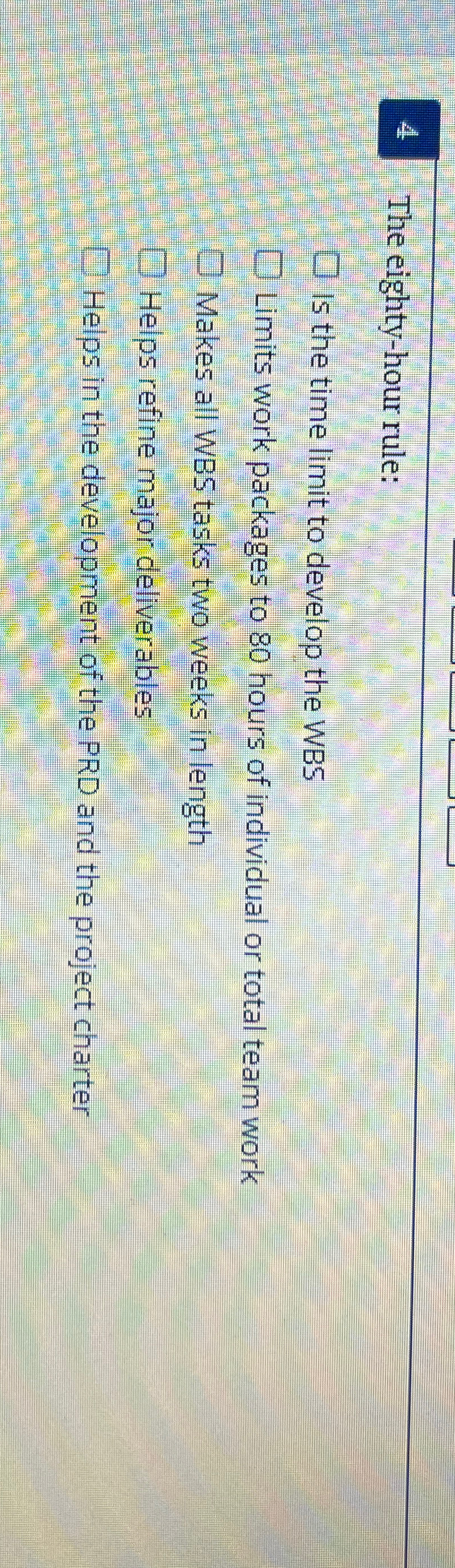  4 The eighty-hour rule: Is the time limit to develop the