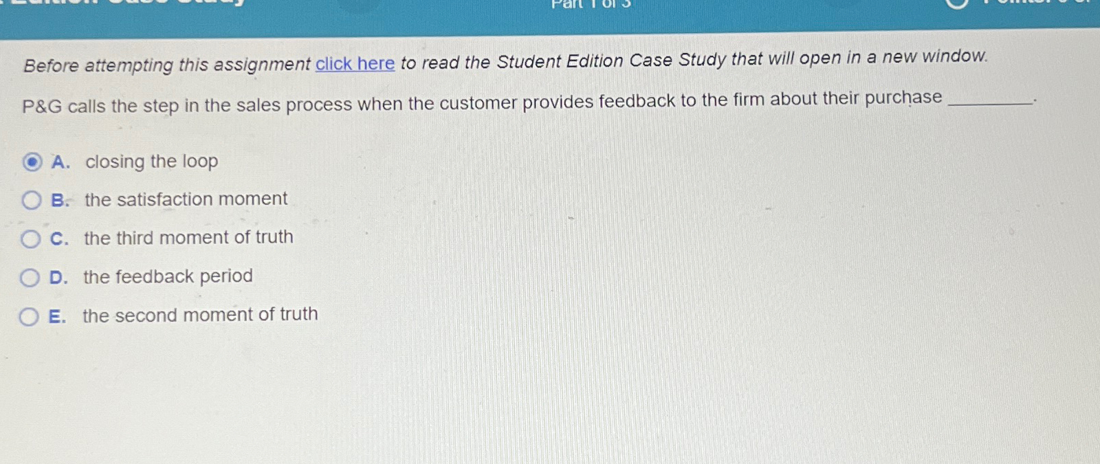  Before attempting this assignment click here to read the Student Edition