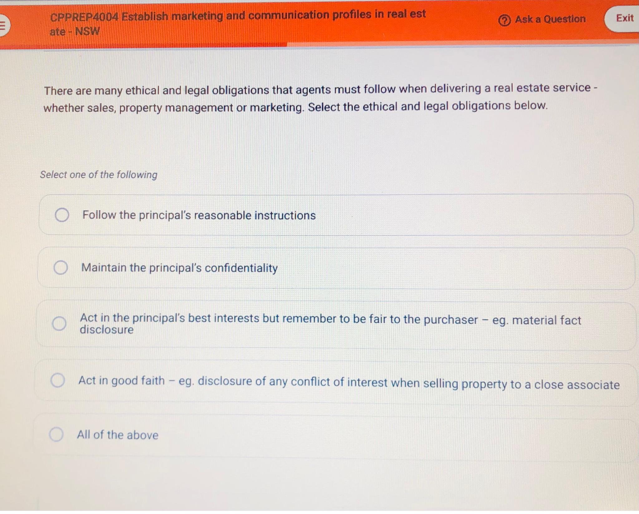  CPPREP4004 Establish marketing and communication profiles in real est ate- NSW