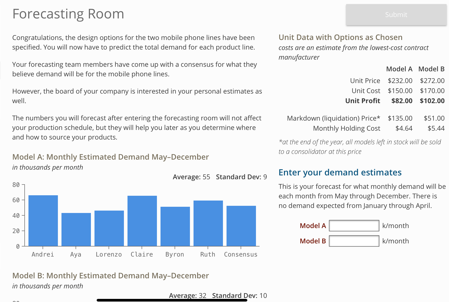  Forecasting Room Submit Congratulations, the design options for the two mobile